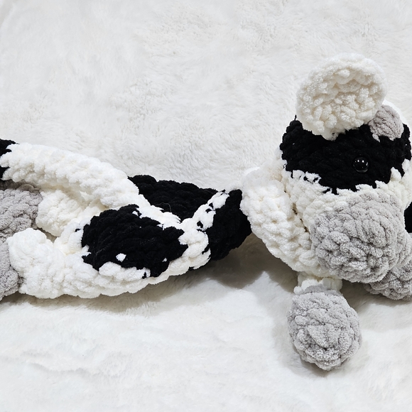 Hand Made Crochet Cow Lovey, Snuggler, Washable, One of a Kind, Made by me 😍 - Picture 6 of 10